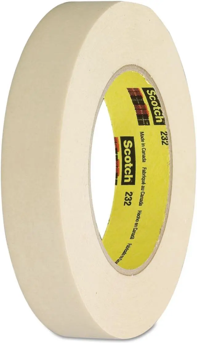Alt view image 5 of 15 - Scotch High-Performance Masking Tape 232, 3" Core, 12 Mm X 55 M, Tan 23212