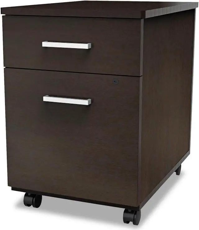 Alt view image 5 of 17 - Linea Italia - LITTR752MOC - Trento Line Mobile Pedestal File, Box/File Drawer, Mocha