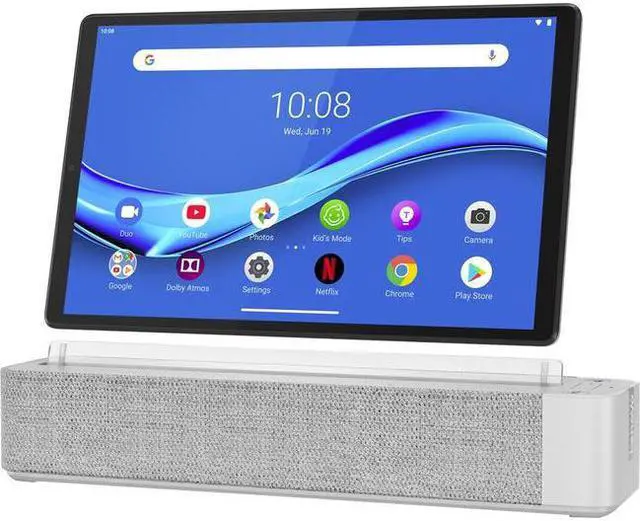 Main image of Lenovo Smart Tab M10 TB-X606FA ZA6M0055US Tablet - 10.3" WUXGA - 2 GB RAM - 32 GB Storage - Android 9.0 Pie - Platinum Gray - MediaTek Helio P22T SoC - ARM Cortex A53 Octa-core (8 Core) 2.30 GHz