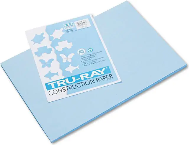 Alt view image 2 of 3 - Tru-Ray Construction Paper, 76lb, 12 x 18, Sky Blue, 50/Pack 103048