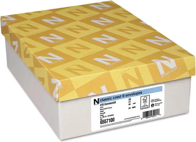 Alt view image 2 of 11 - Neenah Paper 6557100 Classic Crest #10 Envelope