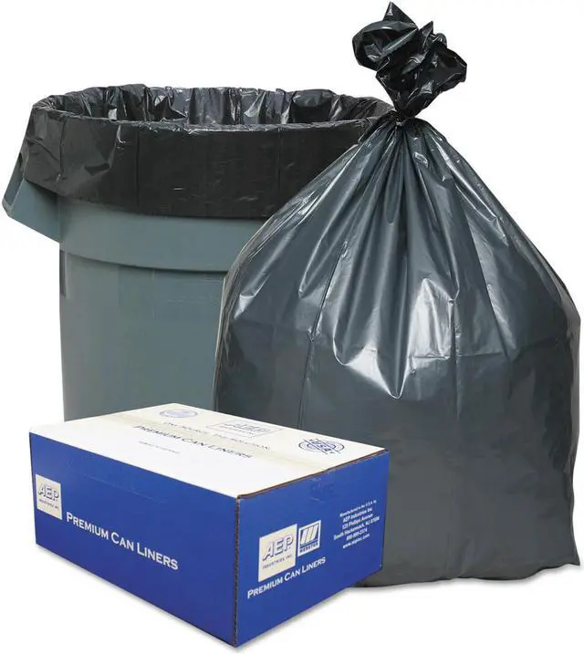 Alt view image 8 of 8 - Platinum Plus Can Liner Super Hexene Resin 55-60gal 1.55 Mil 39 x 56 50/Carton