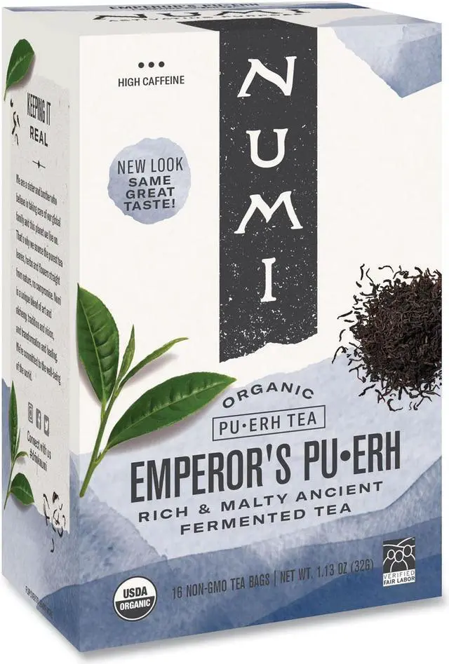 Alt view image 9 of 12 - Organic Teas and Teasans .125oz Emperor's Puerh 16/Box