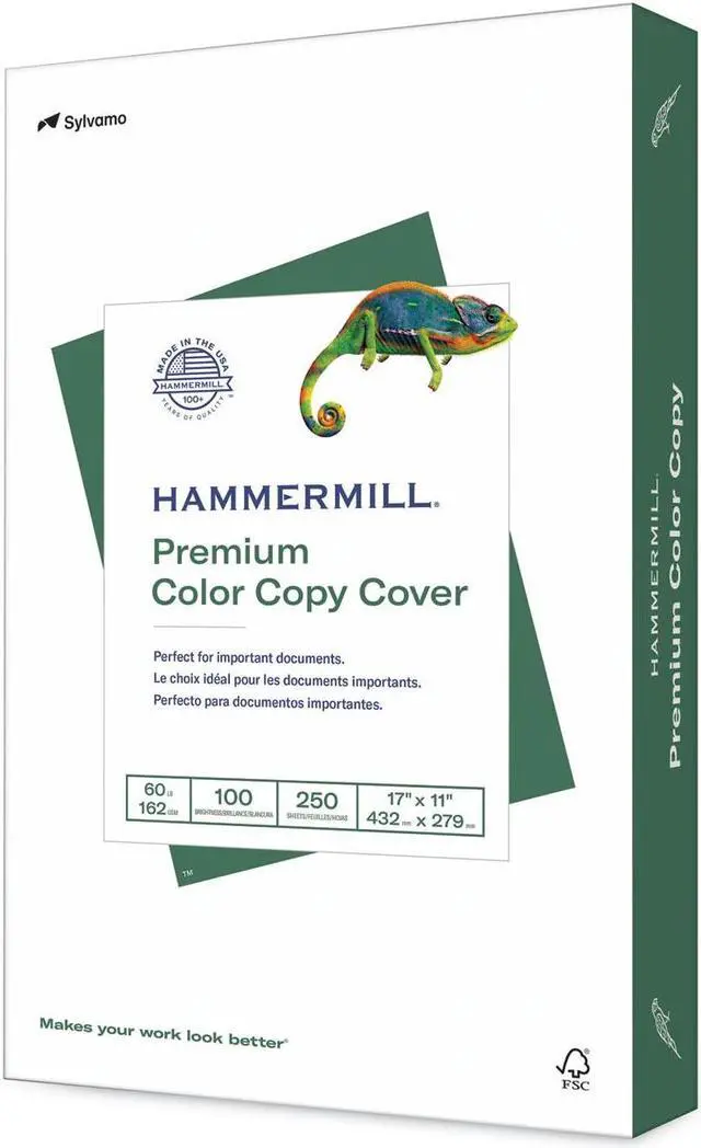 Alt view image 3 of 3 - Hammermill 12255-6 Color Copy Digital Cover Stock, 60 lbs., 11 x 17, White, 250 Sheets