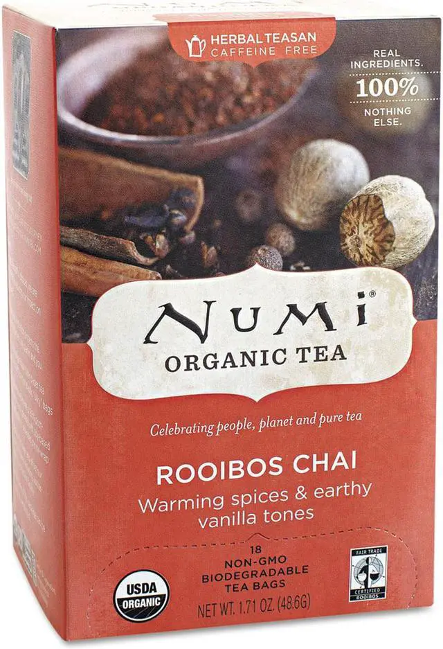 Alt view image 11 of 16 - Numi Tea Organic Ruby Chai Herbal Tea ( 6x18 BAG)