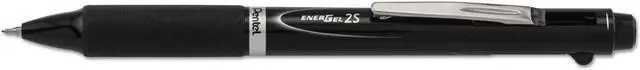 Alt view image 2 of 7 - Pentel Retractable Liquid Gel Pen Dual Ink 0.5mm Tip Black/Red BLW335A