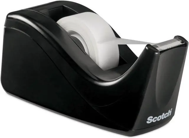 Alt view image 9 of 13 - 3M C60BK Value Desktop Tape Dispenser  1 in.core  Two-Tone Black