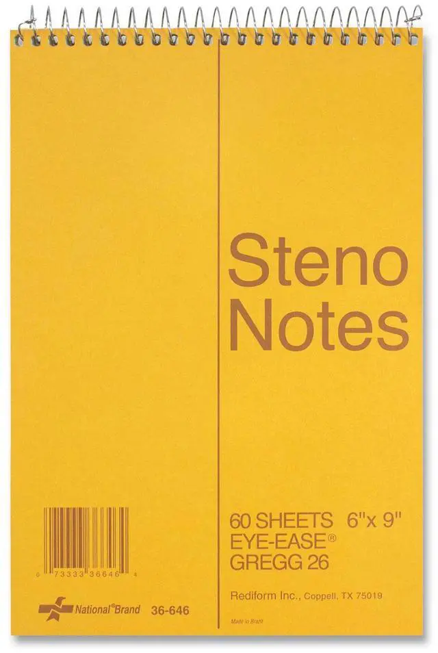 Alt view image 2 of 11 - National Pad,Steno,Gregg,60 Sh,Gn 36646