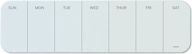Alt view image 8 of 20 - U Brands Cubicle Glass Dry Erase Undated One Week Calendar Board 20 x 5.5 White