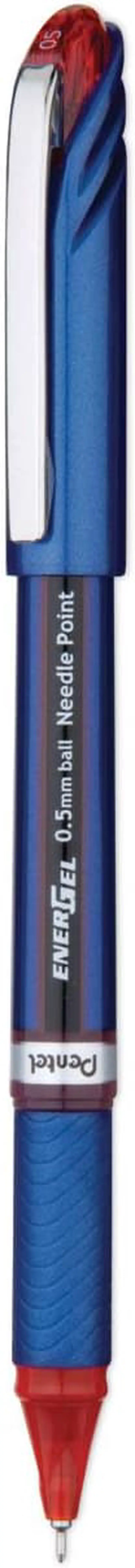 Alt view image 4 of 8 - Pentel EnerGel NV Liquid Gel Pen .5mm Red Barrel Red Ink BLN25B