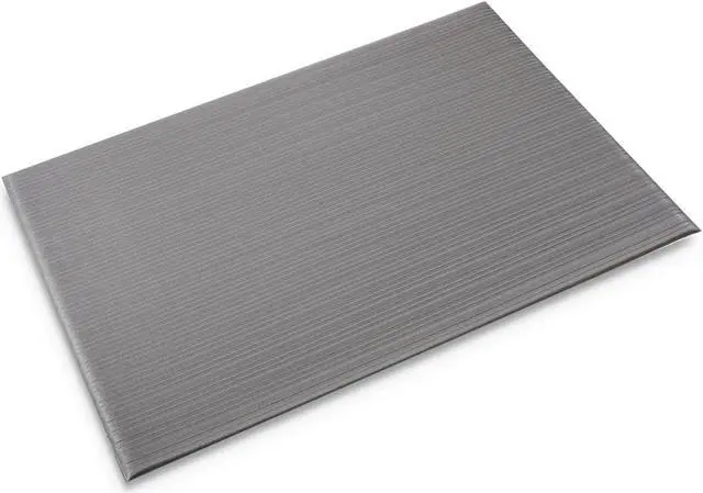 Alt view image 3 of 8 - Crown Ribbed Anti-Fatigue Mat Vinyl 36 x 60 Gray FL3660GY
