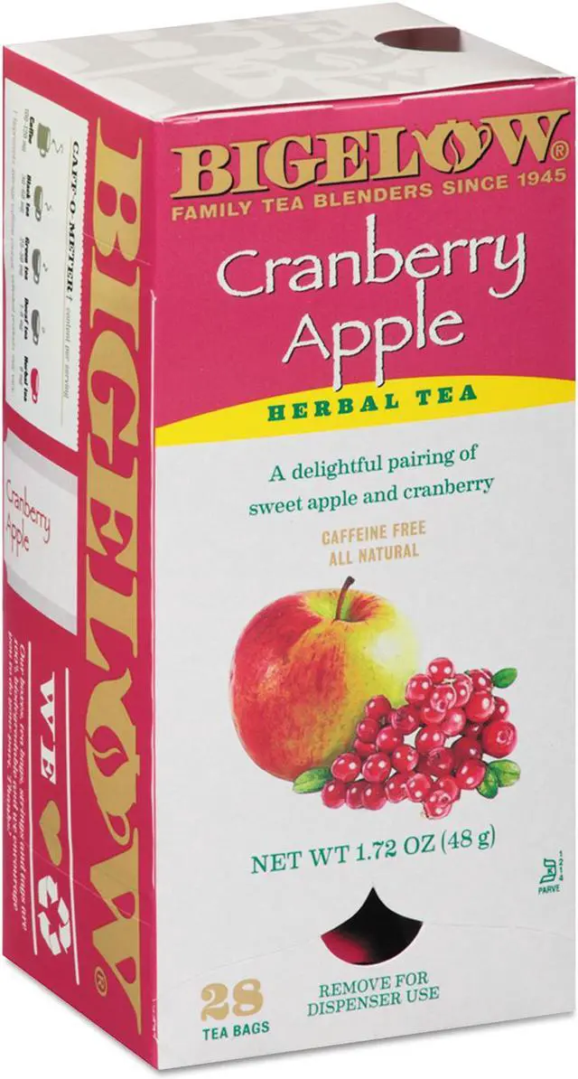 Alt view image 4 of 13 - Bigelow Cranberry Apple Herbal Tea, 28/Box 10400
