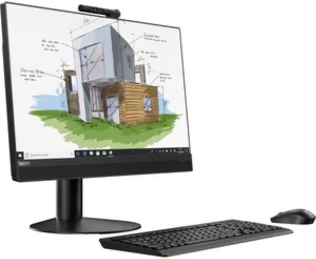 Alt view image 10 of 10 - Lenovo All-in-One Computer ThinkCentre M920z Intel Core i5-8500 4GB DDR4 500GB HDD 23.8" Touchscreen Windows 10 Pro 64-Bit