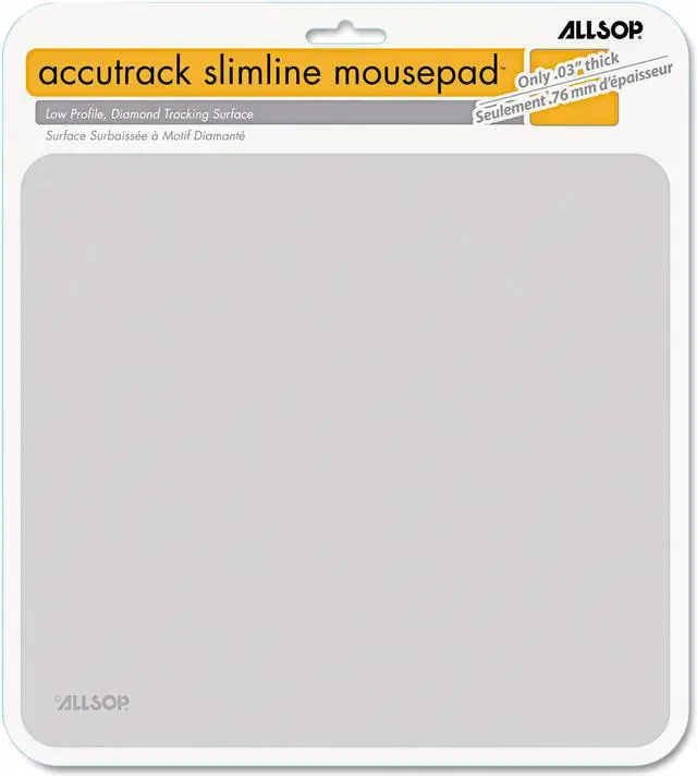Alt view image 4 of 11 - Allsop Accutrack Slimline Mouse Pad Silver 8 3/4" x 8" 30202