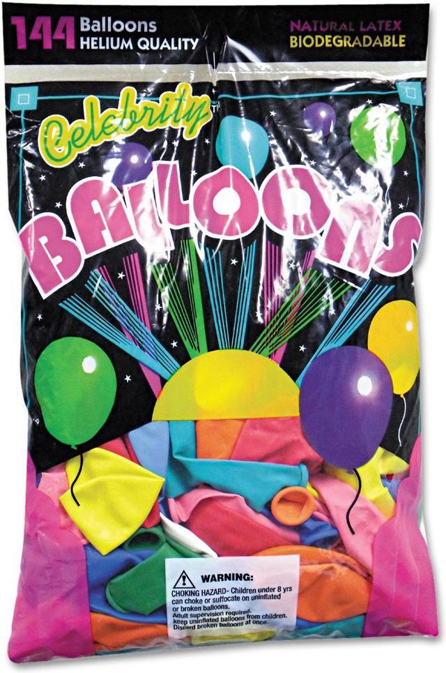 Party Loons Helium Quality Latex Balloons, Assorted Colors, 100/Pack Party Loons Helium Quality Latex Balloons, Assorted Colors, 100/Pack