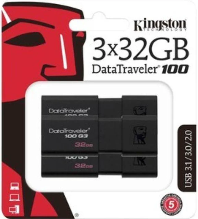 Main image of Kingston DataTraveler 100 G3 USB Flash Drive DT100G332GB3P