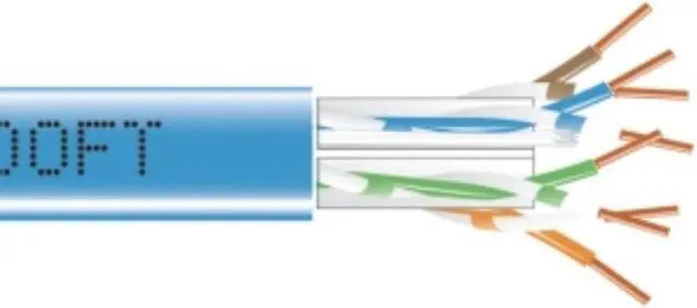 Alt view image 14 of 17 - Black Box EYN871B-PB-1000 CAT6 550-MHz Solid Bulk Cable - Unshielded, Plenum, Blue, 1000 ft. Pull Box