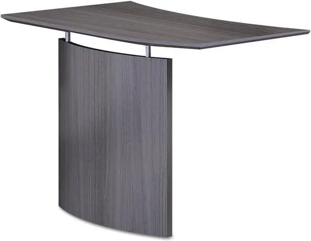Alt view image 9 of 9 - Mayline - MNBDGRLGS - Medina Laminate Bridge, Right-Hand, 48w x 24d x 29 1/2h, Gray Steel