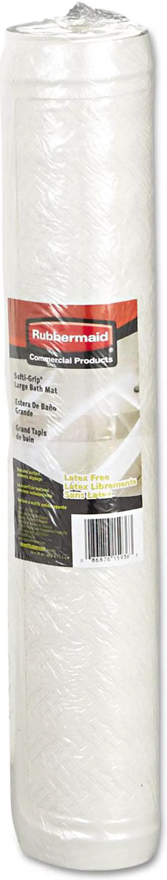 Alt view image 6 of 8 - Rubbermaid 1982726 Safti-Grip Latex-Free Vinyl Bath Mat, 16 X 28, White