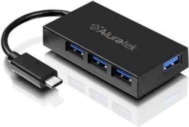 Alt view image 4 of 6 - Aluratek 4-Port USB 3.1 Gen 1 SuperSpeed Type-C, AUHC0304F