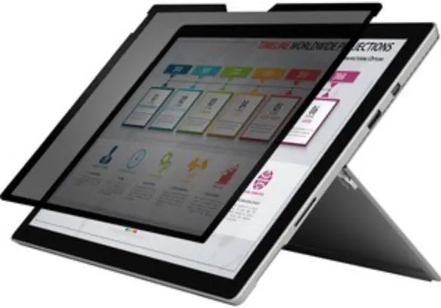 Alt view image 3 of 6 - Rocstor PrivacyView™ Premium Magnetic Privacy Filter for Microsoft® Surface® Pro 4/5/6 12.3" Tablet - For Surface® Pro 4 / 5 / 6 Landscape Tablet - 3:2 Aspect Ra