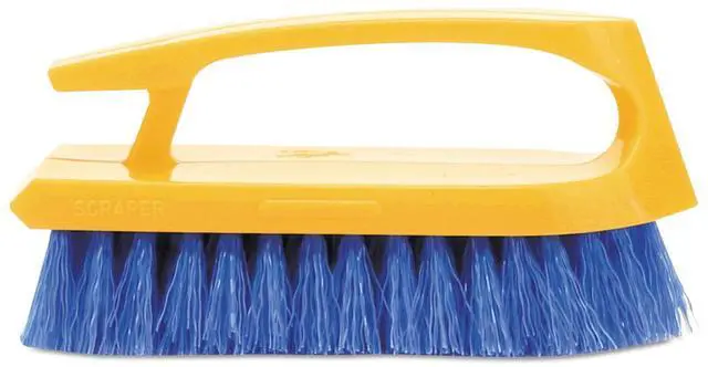 Alt view image 10 of 20 - Rubbermaid Commercial Long Handle Scrub Brush 6" Brush Yellow Plastic Handle/Blue Bristles 6482COB