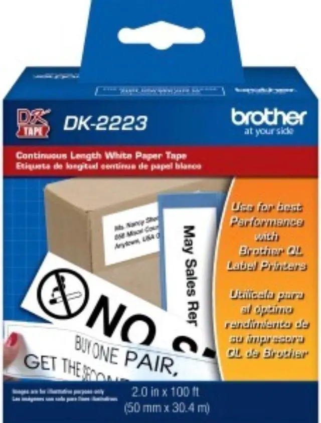 Alt view image 2 of 10 - BROTHER DK2223 PAPER LABEL