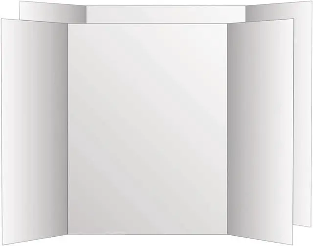 Alt view image 3 of 3 - Eco Brites Two Cool Tri-Fold Poster Board 36 x 48 White/White 6/Carton 26790