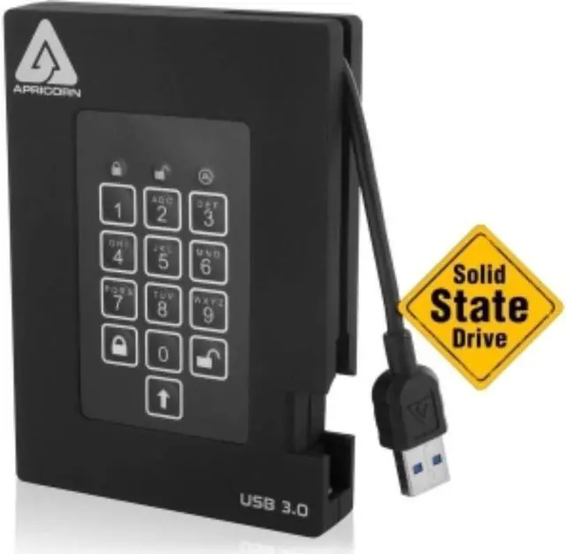 Alt view image 9 of 17 - Apricorn Aegis Padlock A25-3PL256-S256F 256 GB External Solid State Drive