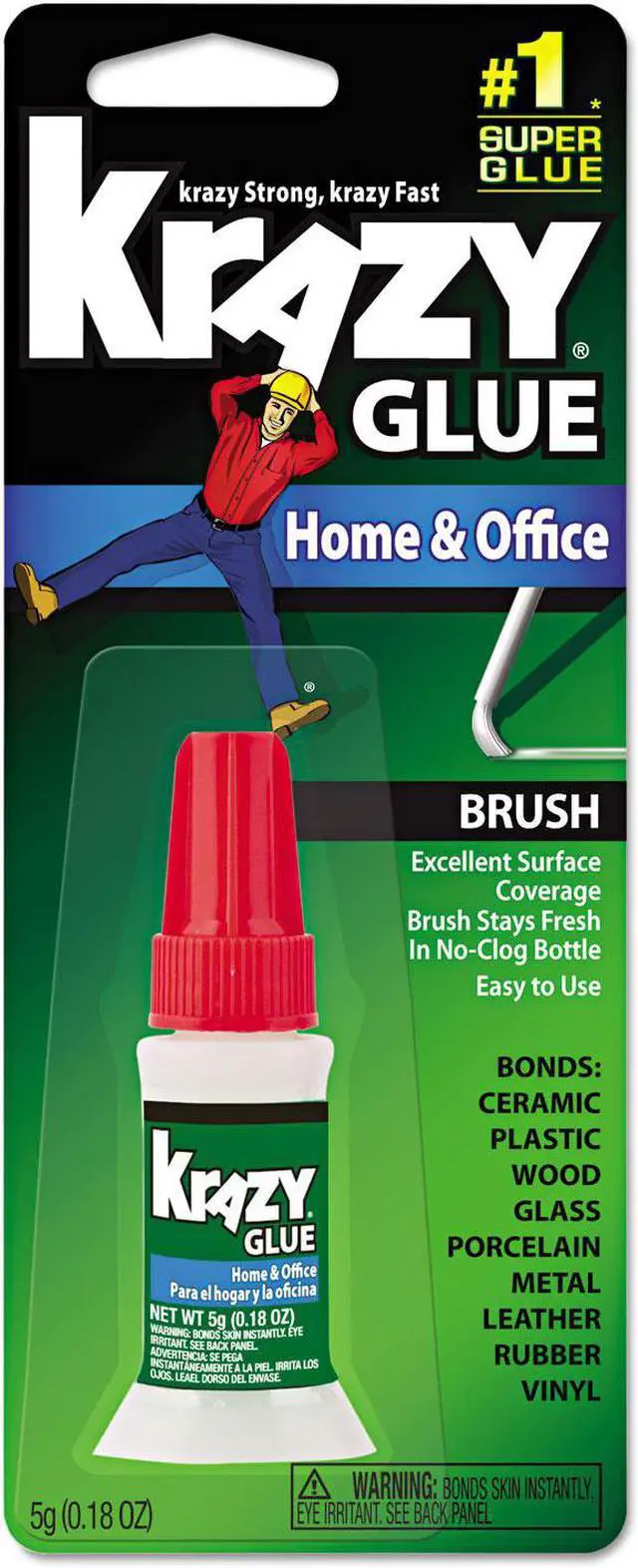 Alt view image 6 of 13 - Krazy Glue KG94548R All Purpose Brush-On Krazy Glue, 5 G, Clear