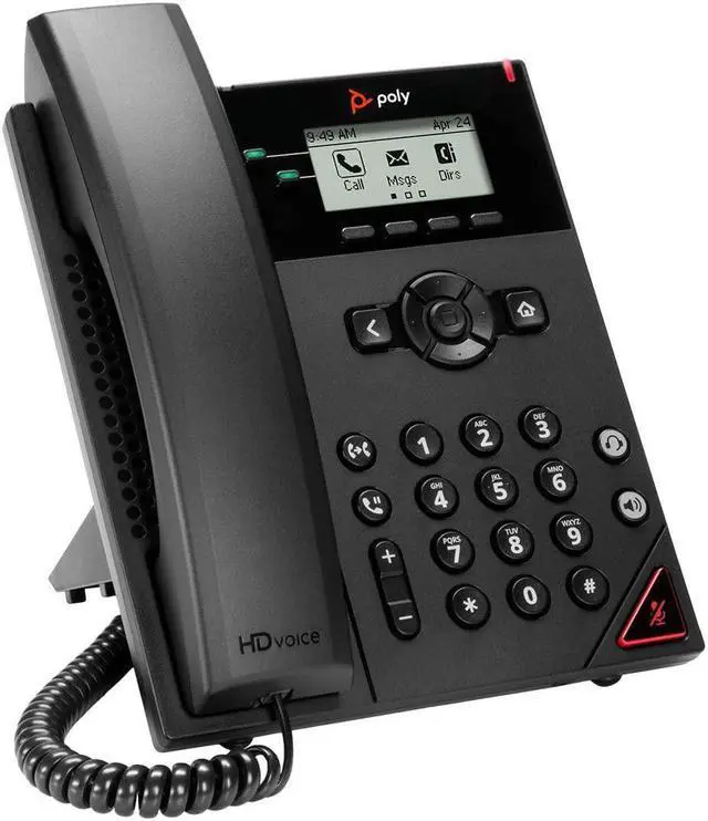 Alt view image 6 of 19 - Polycom VVX 150 2200-48810-025 Entry level IP Phone w/ 2 Line & SIP (VoIP)