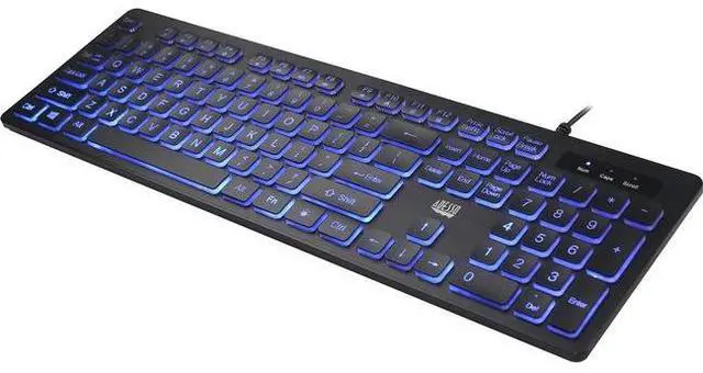 Main image of ADESSO AKB-139EB ADESSO 2X LARGE PRINT , ON AND OFF ILLIMINATED BACKLIGHT USB KEYBOARD, INTERNE