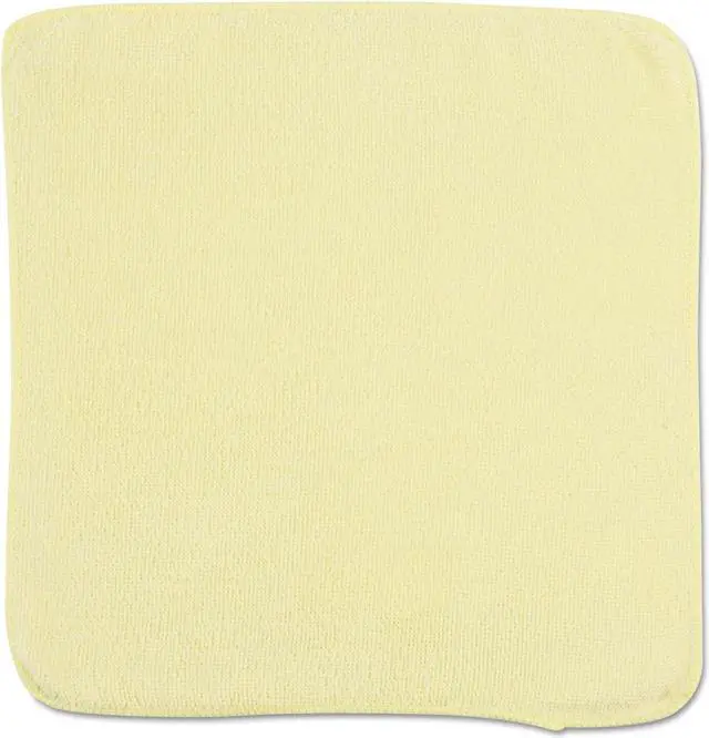 Alt view image 3 of 12 - Rubbermaid Commercial Products Microfiber Cloth,12" x 12",Yellow,PK24  1820580