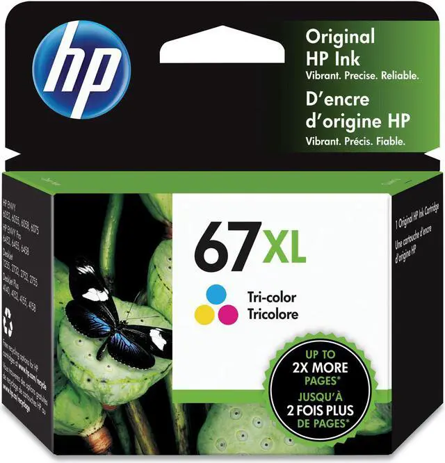 Alt view image 14 of 15 - HP 67XL High Yield Tri-color Original Ink Cartridge, ~200 pages, 3YM58AN#140