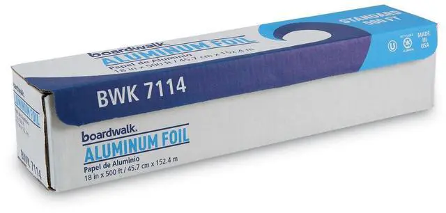 Alt view image 4 of 7 - Premium Quality Aluminum Foil Roll, 18" X 500 Ft, 16 Micron Thickness, Silver