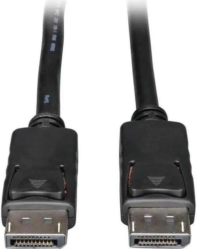 Alt view image 2 of 16 - Tripp Lite P580-010-V4 10 ft. Black DisplayPort 1.4 Cable with Latching Connectors - 8K UHD, HDR, 4:2:0, HDCP 2.2, M/M, Black, 10 ft. Male to Male