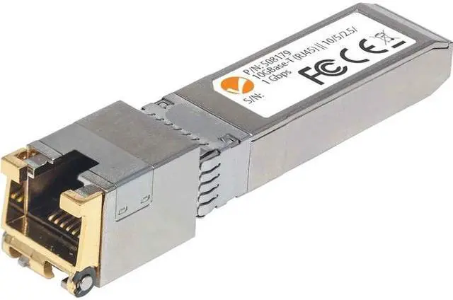 Alt view image 2 of 11 - Intellinet 10 Gigabit Copper SFP+ Transceiver Module, 10GBase-T (RJ45) Port, 30 m (98 ft.), up to 10 Gbps Data-Transfer Rate with Cat6a Cabling