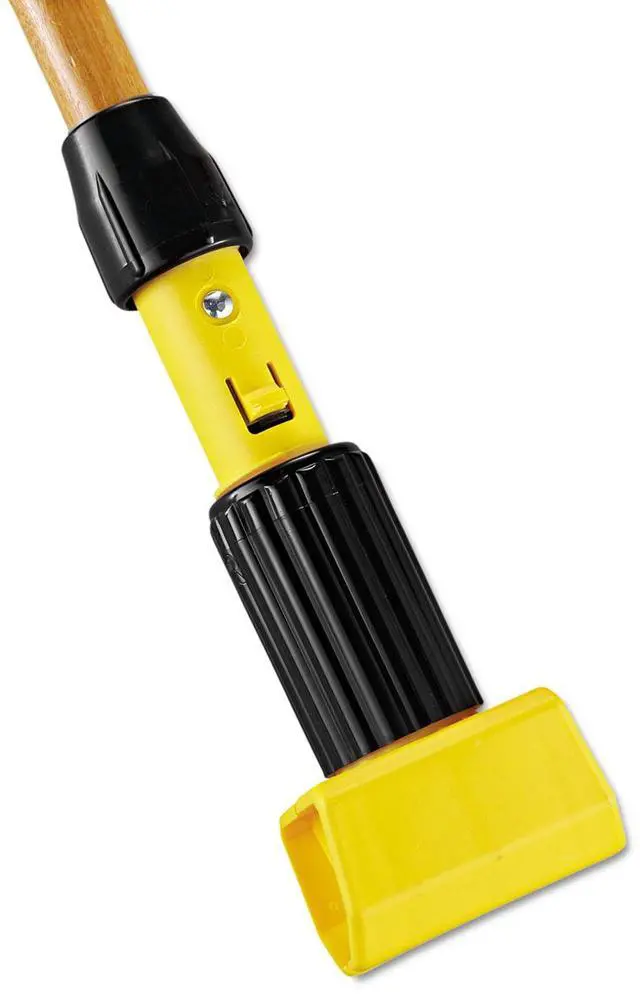 Alt view image 9 of 17 - Rubbermaid Commercial Gripper Hardwood Mop Handle 1 1/8 dia x 60 Natural/Yellow H216