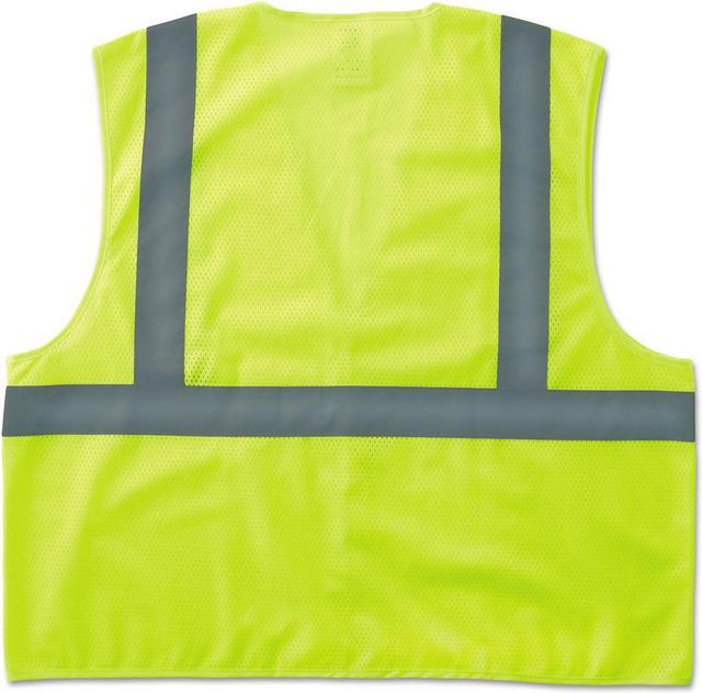 GloWear 8205HL Type R Class 2 Super Econo Mesh Safety Vest, 2X-Large to 3X-Large, Lime