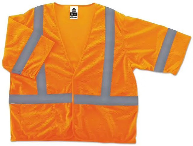 Alt view image 4 of 4 - High Visibility Vest, Class 3, S/M, Lime