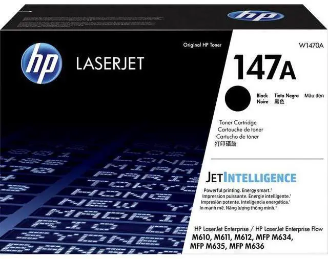 Alt view image 18 of 20 - HP 147A Black Toner Cartridge Standard Yield W1470A