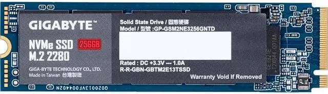 Alt view image 7 of 10 - Gigabyte GP-GSM2NE3256GNTD 256GB Solid State Drive - M.2 2280 Internal - PCI Express NVMe (PCI Express NVMe 3.0 x4) - Desktop PC Device Supported - 1700 MB/s Maximum Read Transfer Rate