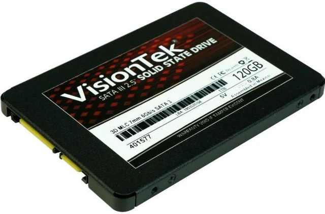 VisionTek 2.5" 120GB SATA III 3D MLC Internal Solid State Drive (SSD ...