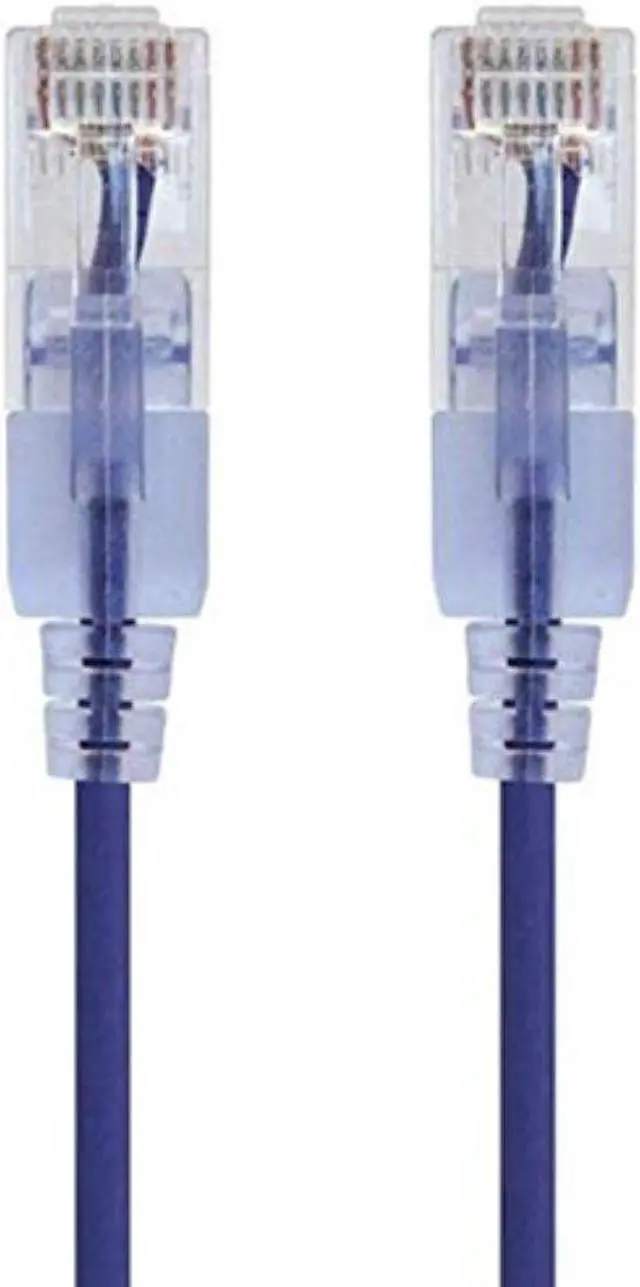 Main image of Monoprice Cat6A Ethernet Patch Cable - 1 Feet - Purple (10 Pack) Snagless RJ45 550Mhz UTP Pure Bare Copper Wire 10G 30AWG - SlimRun Series