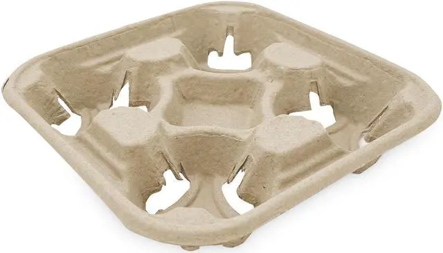 Alt view image 4 of 8 - Boardwalk BWK4CUPCARRIER Cup Tray, 8-32 ounces, Four Cups