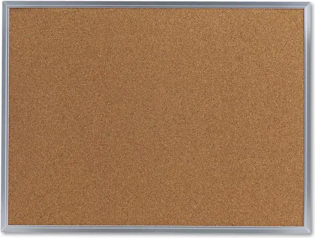 Alt view image 2 of 11 - UNIVERSAL Bulletin Board Natural Cork 24 x 18 Satin-Finished Aluminum Frame