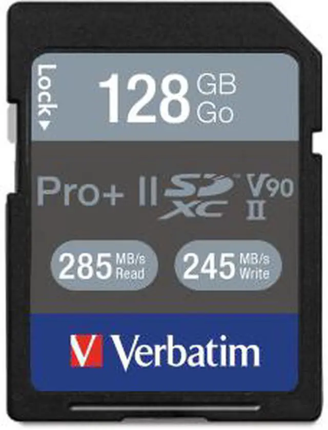 Alt view image 3 of 4 - Verbatim Pro II Plus 128GB Secure Digital Extended Capacity (SDXC) Memory (Flash Memory) Model 99165