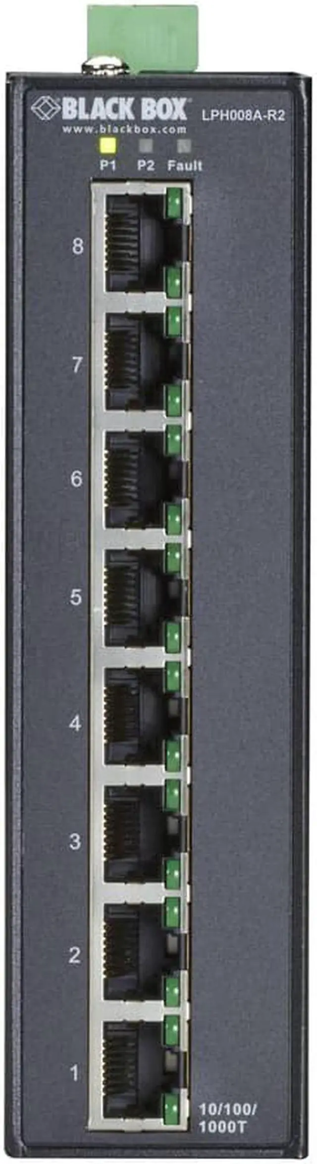 Alt view image 10 of 12 - Black Box Network Services LPH008A-R2 Hardened Gigabit Poe Plus Switch, 8-Port