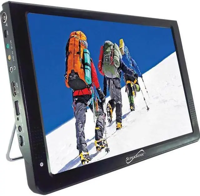 Alt view image 11 of 15 - Supersonic SC-2812 12" Portable Ultra Lightweight Widescreen LED TV, HDMI, SD, MMC, USB, VGA Remote Control