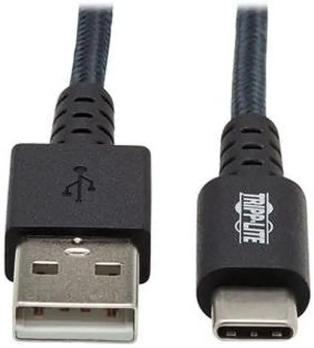 Alt view image 3 of 6 - Tripp Lite Heavy Duty USB-A to USB C Charging Sync Cable for Android M/M 3ft